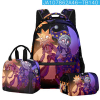 Trendy Popular Novelty sundrop FNAF 3D Printed 3pcs/Set student School Bags Travel Notebook Backpack Lunch bag Pencil Case Lusy Store