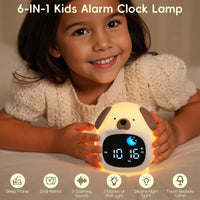 Alarm Clock for Kids Puppy-Shape Toddler Sleep Training Clock Cute Touch Night Light for Children Bedroom Lusy Store