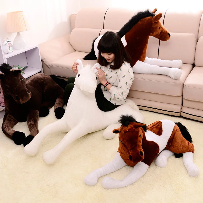 Lusy Store LLC Simulation Animal Horse Plush Toy Prone Horse Doll For Birthday Boys Gift Gift Plush