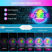 Lusy Store LLC LED Neon Game Sign Room Decor Wall Decor USB-powered for Boy Room Gift Neon Sign