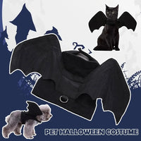 1Pcs Halloween Cute Pet Clothes Black Bat Wings Harness Costume Cosplay Cat Dog Halloween Party for Pet Supplies