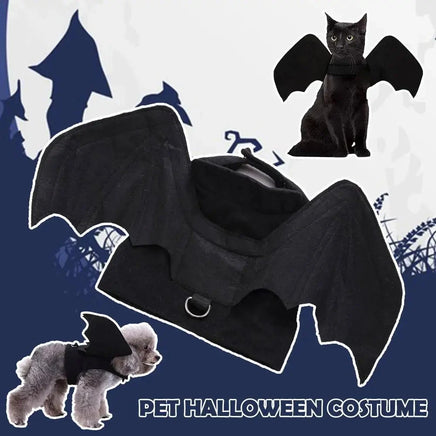 1Pcs Halloween Cute Pet Clothes Black Bat Wings Harness Costume Cosplay Cat Dog Halloween Party for Pet Supplies