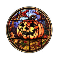 2025 Halloween PVC Glass Window Static Sticker Horror Castle Cat Decorative Sticker Halloween Glass Decals Home Party Decoration Style1-03