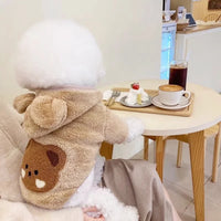 Dog Clothes for Small Medium Dogs Hoodies Cute Puppy Sweatshirts Luxury Pet Hoodies Pullovers Chihuahua Clothes Lomi Brown