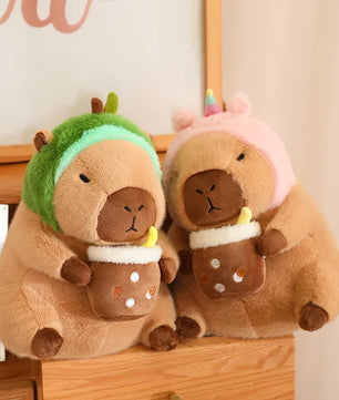 Lusy Store LLC Capybara Turn Into Bread Uncorn Plush Toys Lovely Animals Stuffed Dolls Holiday Gift Home Decor Sofa Plush Pillows Plush