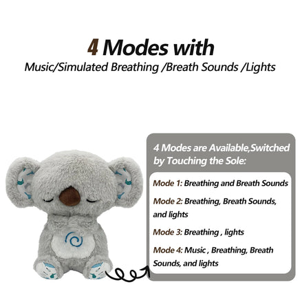 Elephant Plush Toy – Soothing Breathing Companion – Music & Light – Lusy Store Koala Original 10"-13"