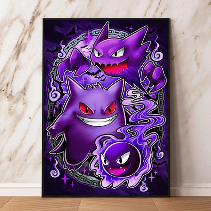 Pokemon Canvas Prints Wall Art Home Classic Children's Bedroom Decor Gifts Kid Action Figures Modular Painting Cartoon Character Lusy Store