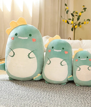 Lusy Store LLC Squishy Toy Kawaii Animal Fat Dinosaur Shiba Inu Dog Pillow Plush Toys Cute Bed Sleeping Cushion Plush