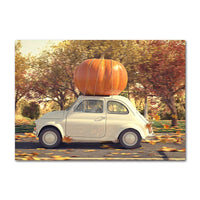 Autumn Decoration Canvas Poster Yellow Leaves Fall View Wall Art Print Pumpkin Painting Halloween Picture Living Room Home Decor 1
