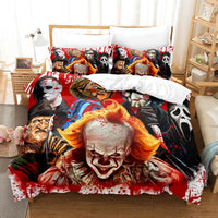 Horror Movie Halloween Duvet Cover Pillowcase 3pcs Digital Printing Comforter Set Soft Comfortable Breathable Bedding Set 2
