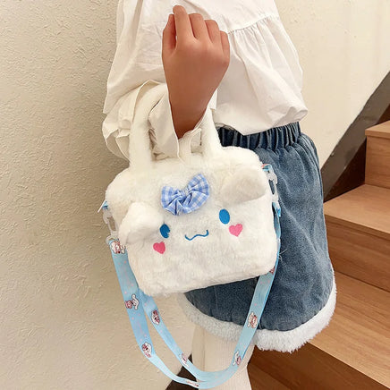Sanrio Bag Kawaii Kuromi Cinnamoroll My Melody Cartoon Anime Plush Handbag Cosmetic Bag Travel Storage Bag Women Girl Gifts style B 20 15cm