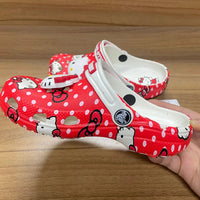 Hello Kitty Hole Sandals adult Slippers Sandals Kawaii Eva Anime Home Beach Shoes Summer Slippers With Accessories Gift Lusy Store