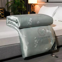 100% Mulberry silk with warm  thickened quilt core 5kg winter comforter cotton cover spring autumn home quilt luxury blanket Lusy Store