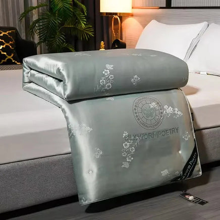 100% Mulberry silk with warm  thickened quilt core 5kg winter comforter cotton cover spring autumn home quilt luxury blanket Lusy Store