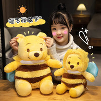 Lusy Store LLC 50cm Bee Winnie The Pooh Plush Toys Pillow Kawaii Anime Bear Stuffed Doll Toys For Gifts Plush