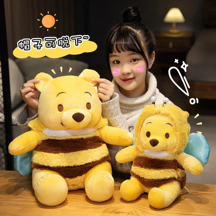 Lusy Store LLC 50cm Bee Winnie The Pooh Plush Toys Pillow Kawaii Anime Bear Stuffed Doll Toys For Gifts Plush