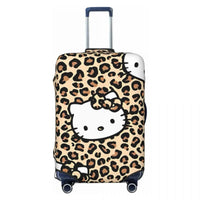 Hello Kitty Leopard Suitcase Cover Cruise Trip Protection Vacation Strectch Luggage Supplies 2