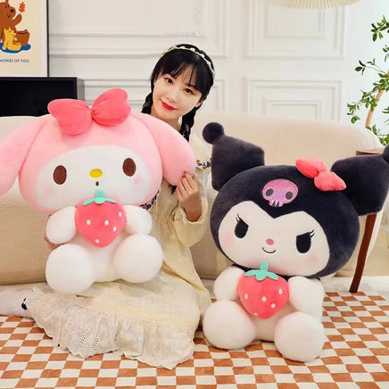 Kuromi My Melody Strawberry Series Plush Doll Throw Pillow Home Decor Gift