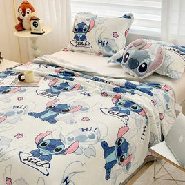 Stitch Cartoon Blanket Kawaii Lightweight Style Home Textile Flannel Soft Throw Blanket Bedding Sofa Cover for Kids Gift Style 1