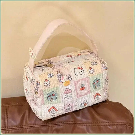 Storage Bag Anime New Sanrio Hello Kitty Convenience Makeup And Toilet Bag Travel Storage Bag Large Capacity Christmas Gift