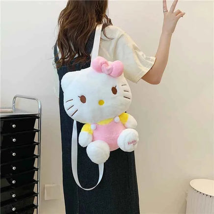 24 Styles Sanrio Plush Doll Kawaii Cinnamorol Plush Stuffed Backpack Girl's Cartoon Bag Gift Bag Girlfriend Child Birthday Gift 3 33X27X10cm