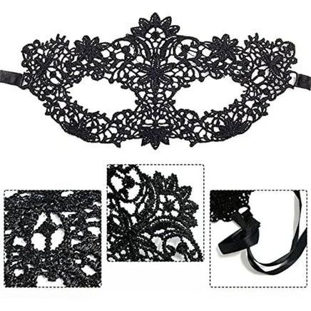 Couple Black Lace Disguised Mask Elegant Plastic Party Ball Mask Suitable for Halloween and Costume Party Accessories