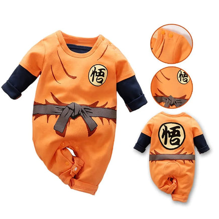 Baby Girl Boy Costume Anime Clothes Newborn Romper Infant Luffy Akatsuki Vegeta Cosplay Jumpsuit Halloween 0-18M 8