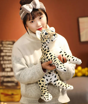 Lusy Store LLC Simulation Lion Tiger Leopard Plush Toys Cute Stuffed Soft Decor Gift Plush