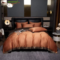 Luxury 160S Egyptian Cotton Bedding Set, Duvet Cover, Bed Sheet & Pillowcases - King Size Comforter Bedding Sets Lusy Store