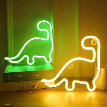 Lusy Store LLC Dinosaur Neon Light Decoration Pendant LED Neon Sign Lamp Festival Atmosphere Bedroom Party Home Decor Neon Sign