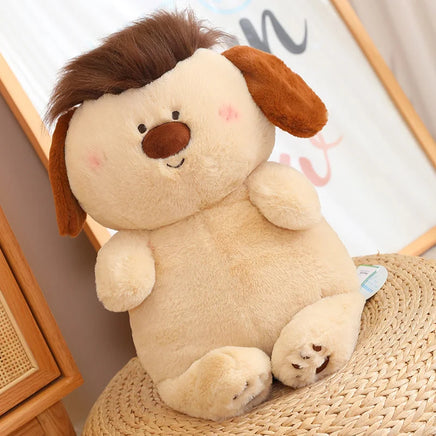 Funny DIY Hairstyle Cute Pig Plush Toys Anime Soft Stuffed Animals Chubby Dog Bear Doll Freely Change Hairstyle Dog 40cm