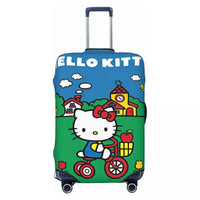 Hello Kitty Leopard Suitcase Cover Cruise Trip Protection Vacation Strectch Luggage Supplies 6