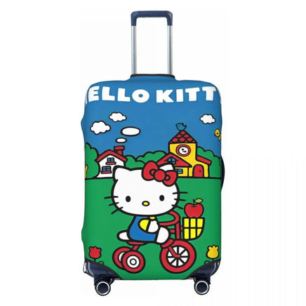 Hello Kitty Leopard Suitcase Cover Cruise Trip Protection Vacation Strectch Luggage Supplies 6