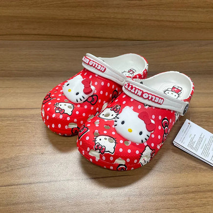 Hello Kitty Hole Sandals adult Slippers Sandals Kawaii Eva Anime Home Beach Shoes Summer Slippers With Accessories Gift Lusy Store