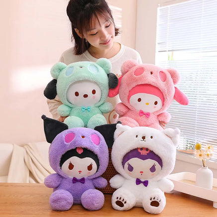 25cm Anime Sanrio Plush Doll Toys Kawaii Hello Kitty Kuromi My Melody Cinnamoroll Cartoon Cute Plush Stuffed Toy Kids Gifts