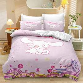 Cute Cinnamoroll Bedding Sets Comforter Quilt Bed Cover Duvet Cover Pillow Case 2-3 Pieces Sets Kids Adult Size Home Decor Lusy Store