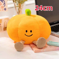 18~30cm Kawaii Halloween Pumpkin Ghost Plush Toy Plushie Soft Plant Stuffed Doll Holidays Props Decorative Throw Pillow for Kids Pumpkin 24cm 11cm-30cm