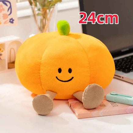 18~30cm Kawaii Halloween Pumpkin Ghost Plush Toy Plushie Soft Plant Stuffed Doll Holidays Props Decorative Throw Pillow for Kids Pumpkin 24cm 11cm-30cm