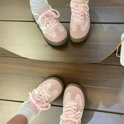 Hello Kitty Sneakers for Spring and Autumn Girls Cute Cartoon Anime Accessories Pink Fashionable Casual Board Shoes Gift