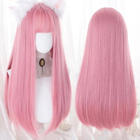 OLACARE Synthetic Super Long Curly Lolita Wig With Bangs 120cm Blonde White Pink Cute Fake Hair Women Halloween Cosplay Wigs #2