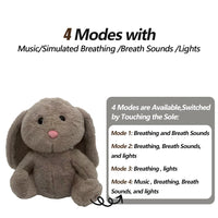 Elephant Plush Toy – Soothing Breathing Companion – Music & Light – Lusy Store Bunny 10"-13"