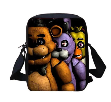 Cartoon Five Night At Freddy Child School Backpack With Shoulder Bag Pencil Bags School Bags for Boys Girls Best Gift XHOO4-KB-145-A6