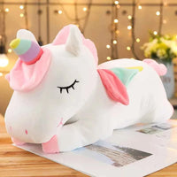 Big Size Unicorn Plush Toy Stuffed Animal Soft Sofa Plush Hug Pillow Birthday Gift Cartoon Doll Child The Bed Sleep Hug Pillow WHITE