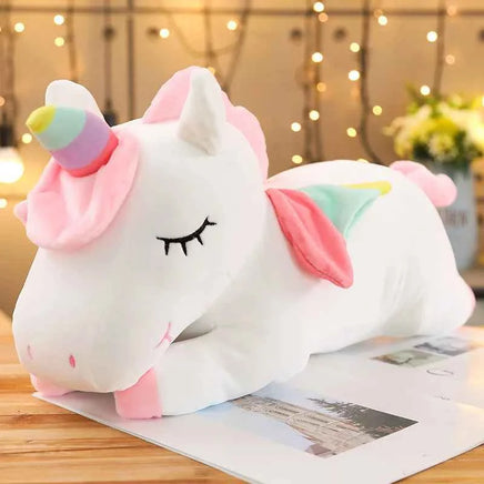 Big Size Unicorn Plush Toy Stuffed Animal Soft Sofa Plush Hug Pillow Birthday Gift Cartoon Doll Child The Bed Sleep Hug Pillow WHITE