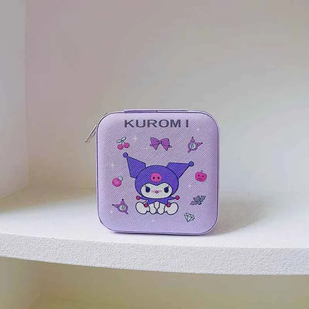 Kuromi Cinnamoroll Cartoon Jewelry Storage Box - Travel PU Organizer Kuromi B