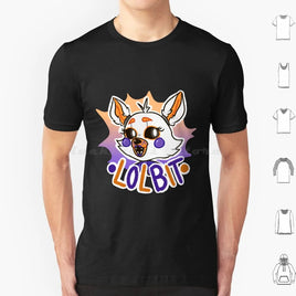 Lolbit T Shirt Cotton Men Women DIY Print Fnaf Lolbit Game Horror Five Nights At Video Game Fnaf Lolbit Animatronic Cute M-Tee-Black