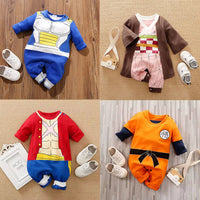 Baby Girl Boy Costume Anime Clothes Newborn Romper Infant Luffy Akatsuki Vegeta Cosplay Jumpsuit Halloween 0-18M