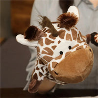 Giraffe Plush Toy – Soft & Educational Hand Puppet, 10.6" (27CM) – Lusy Store Brown Giraffe