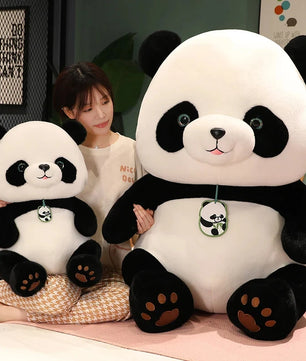 Lusy Store LLC Round Fat Panda Plush Toy Cute Stuffed Animal Giant Pandas Plush Soft Kids Toys Gift Plush