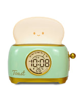 Kid Alarm Clock LED Night Light Digital Clock Children's Sleep Trainier For Home Bedroom Bedside Cute Temperature Display Reloj Green